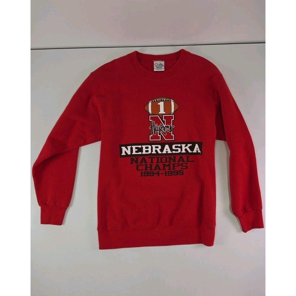 Vintage 90s 1995 Nebraska Corn Huskers Sweatshirt Crewneck National Champs USA